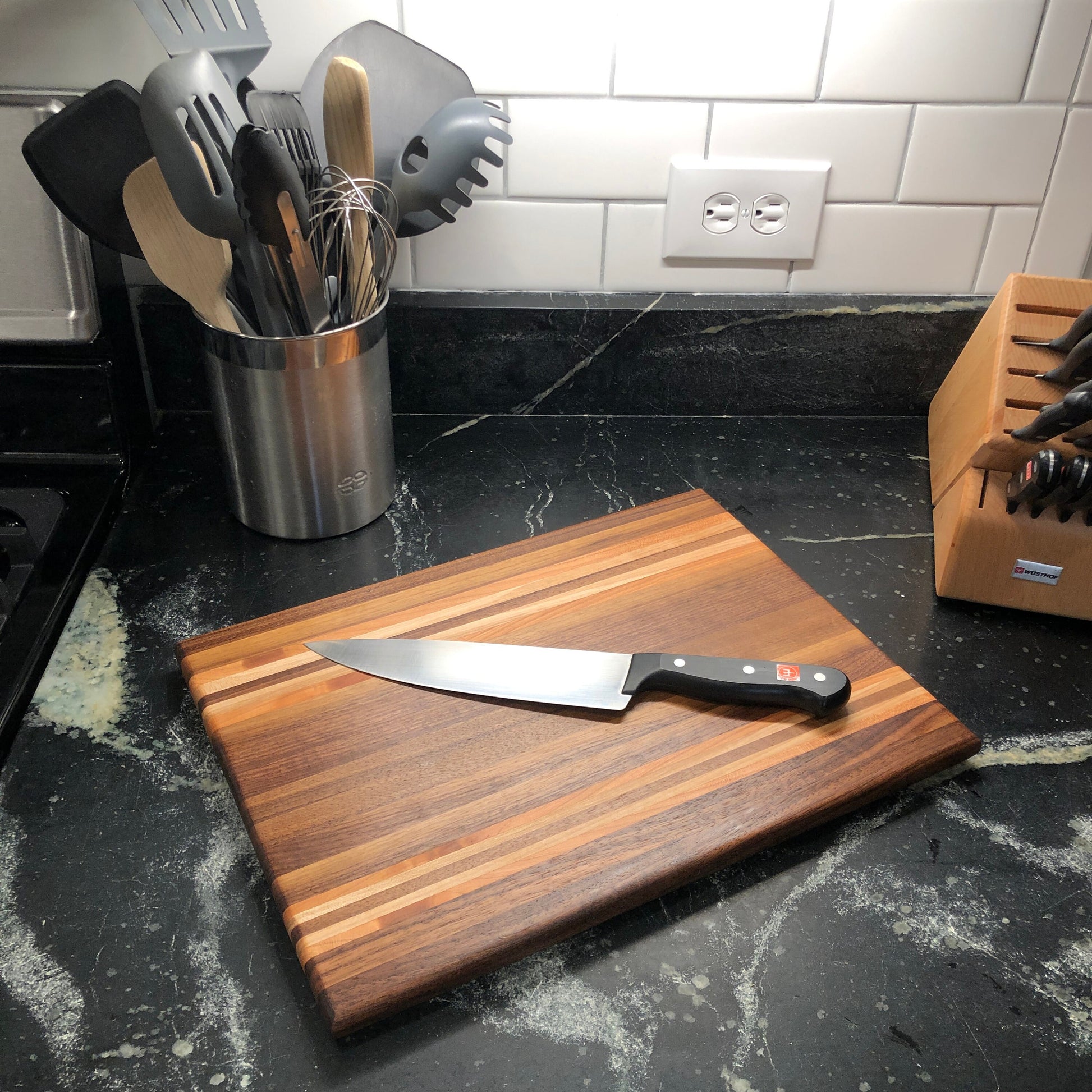 Walnut Cutting Board (Heritage) for Rustic Kitchen, Wooden Charcuterie w/ Custom Engraving available