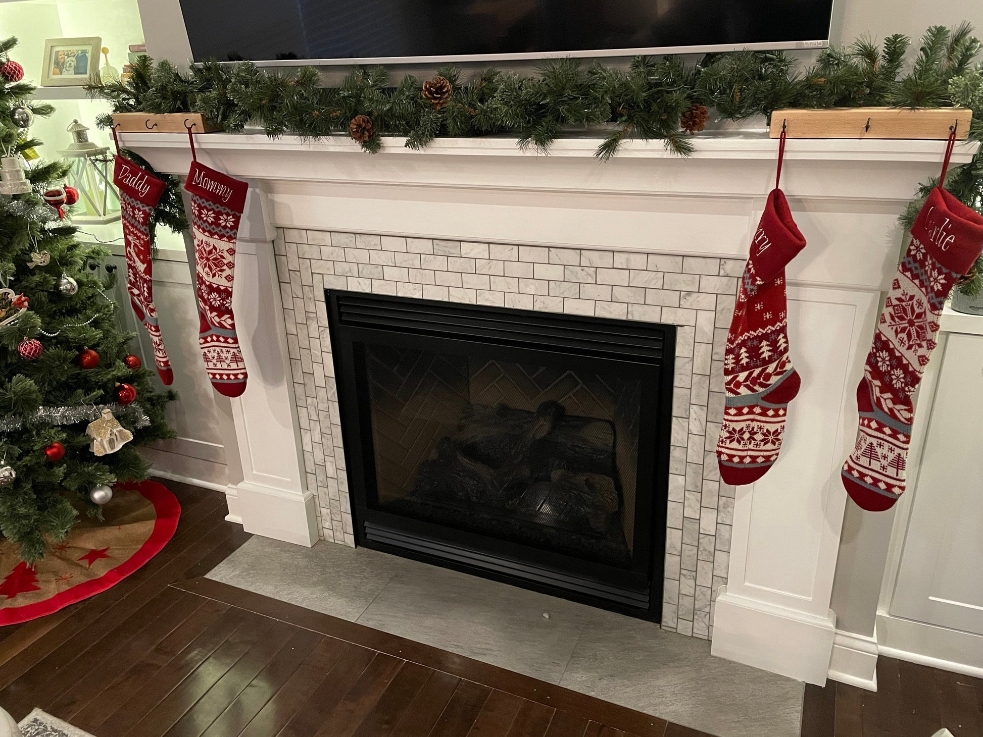 Maple Stocking Holders