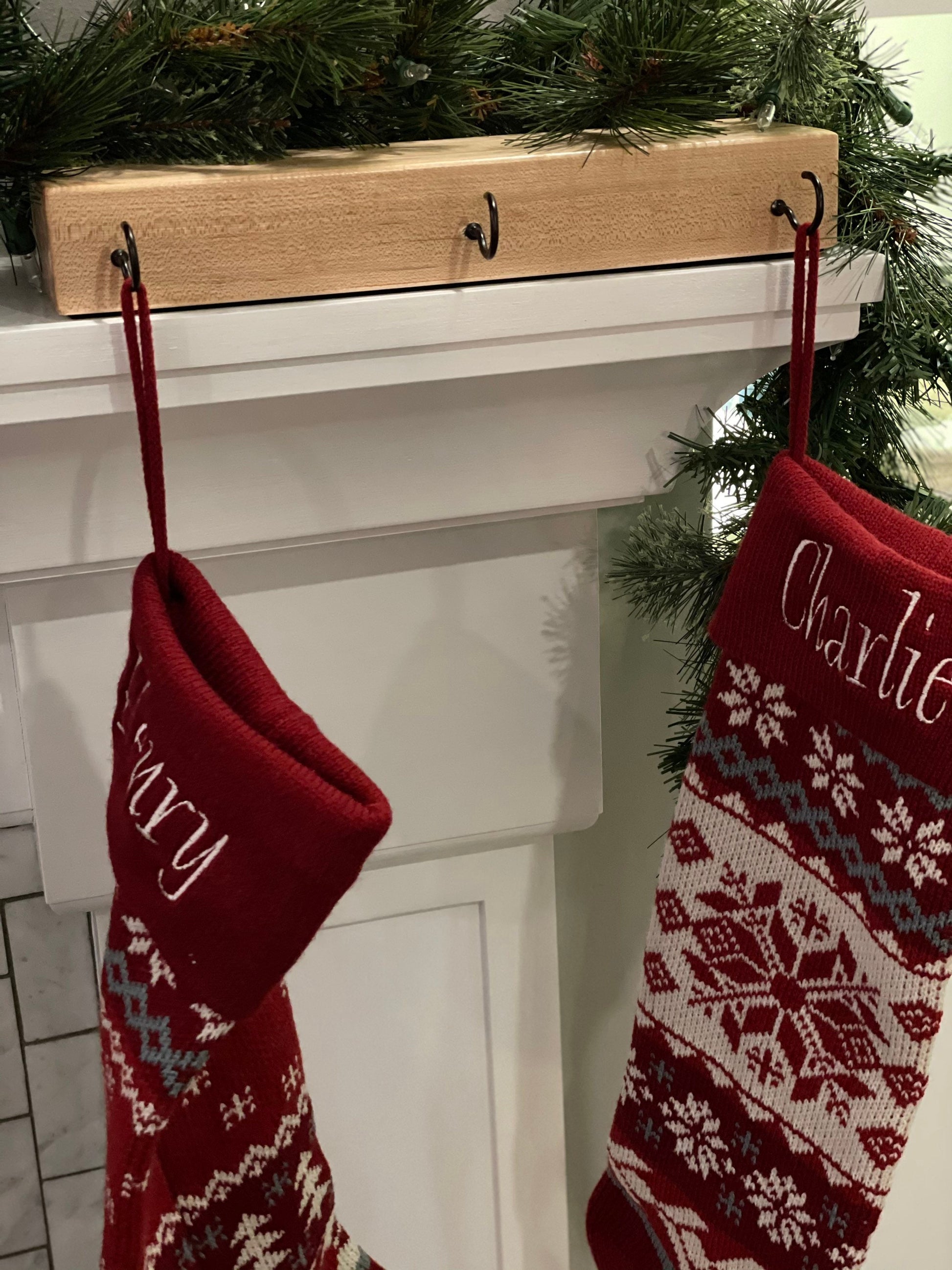 Maple Stocking Holders