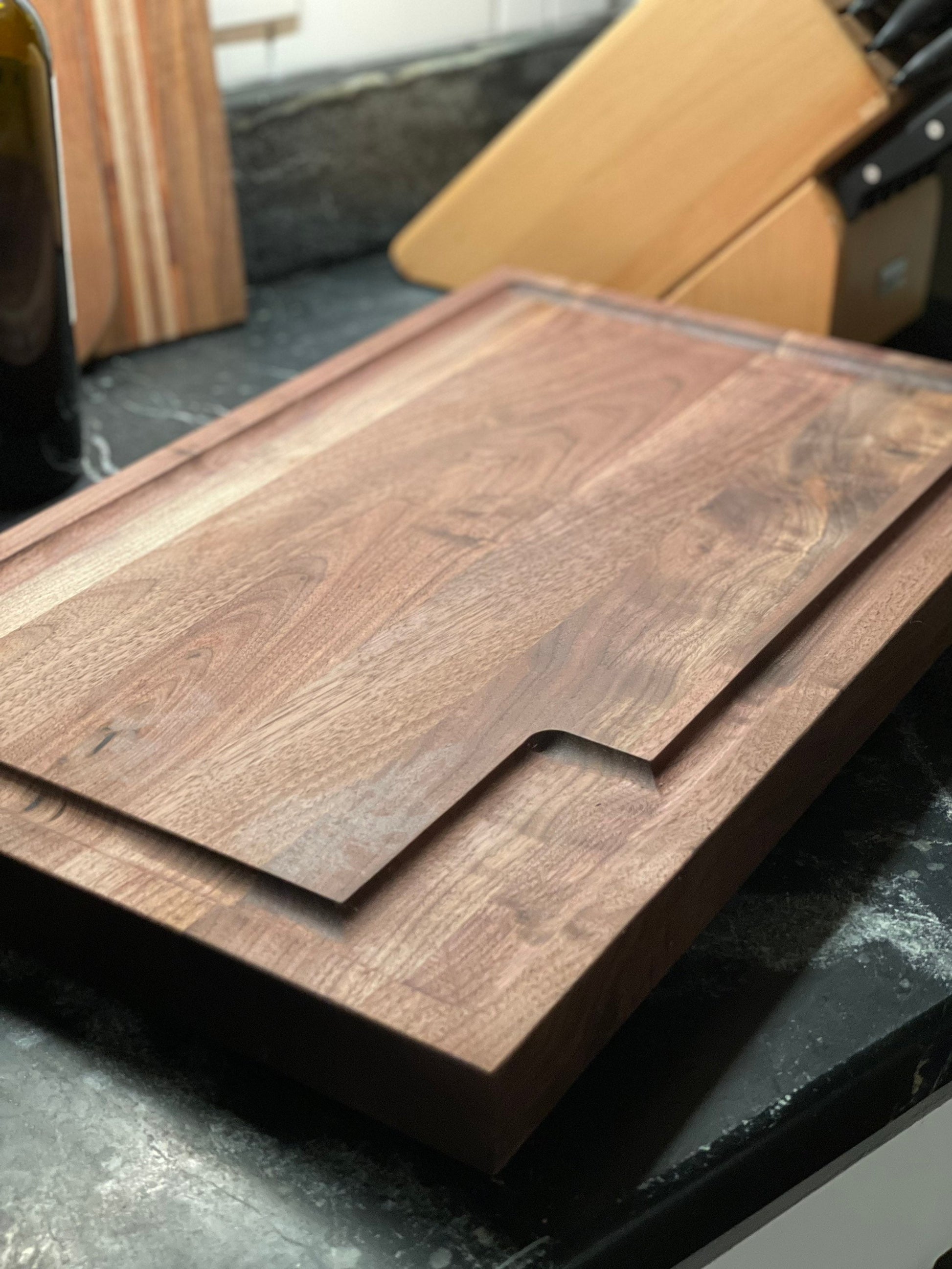 Solid Walnut Cutting Board with Personalized Engraving