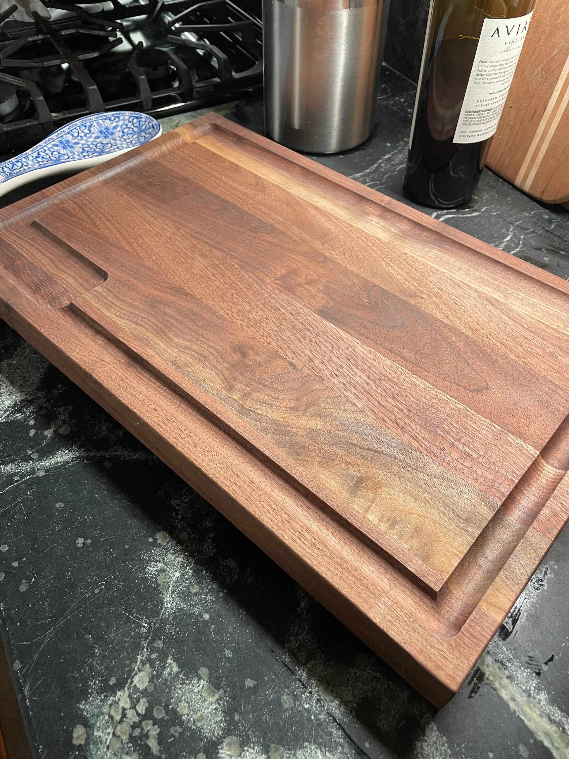 Solid Walnut Cutting Board with Personalized Engraving