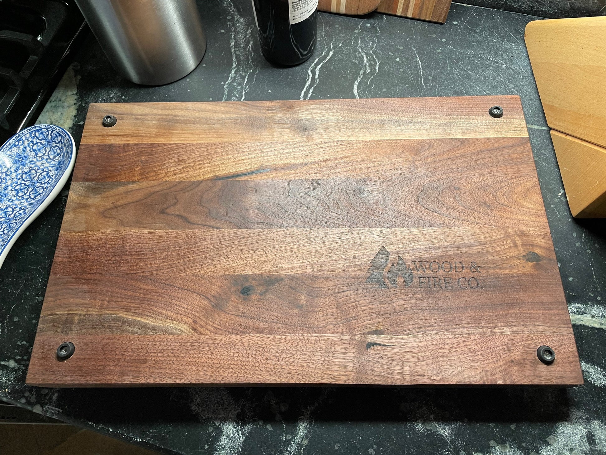 Solid Walnut Cutting Board with Personalized Engraving