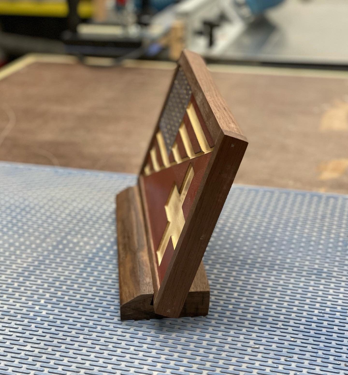 Wooden Flag Display (Customizable Gift or Award)