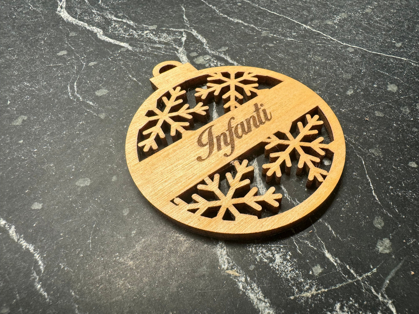 Engraved Family Christmas Ornament