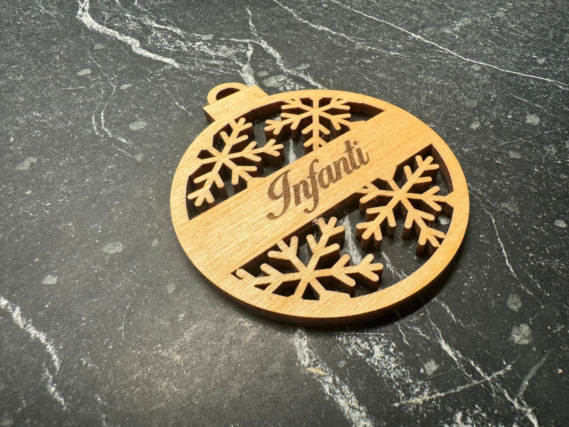 Engraved Family Christmas Ornament