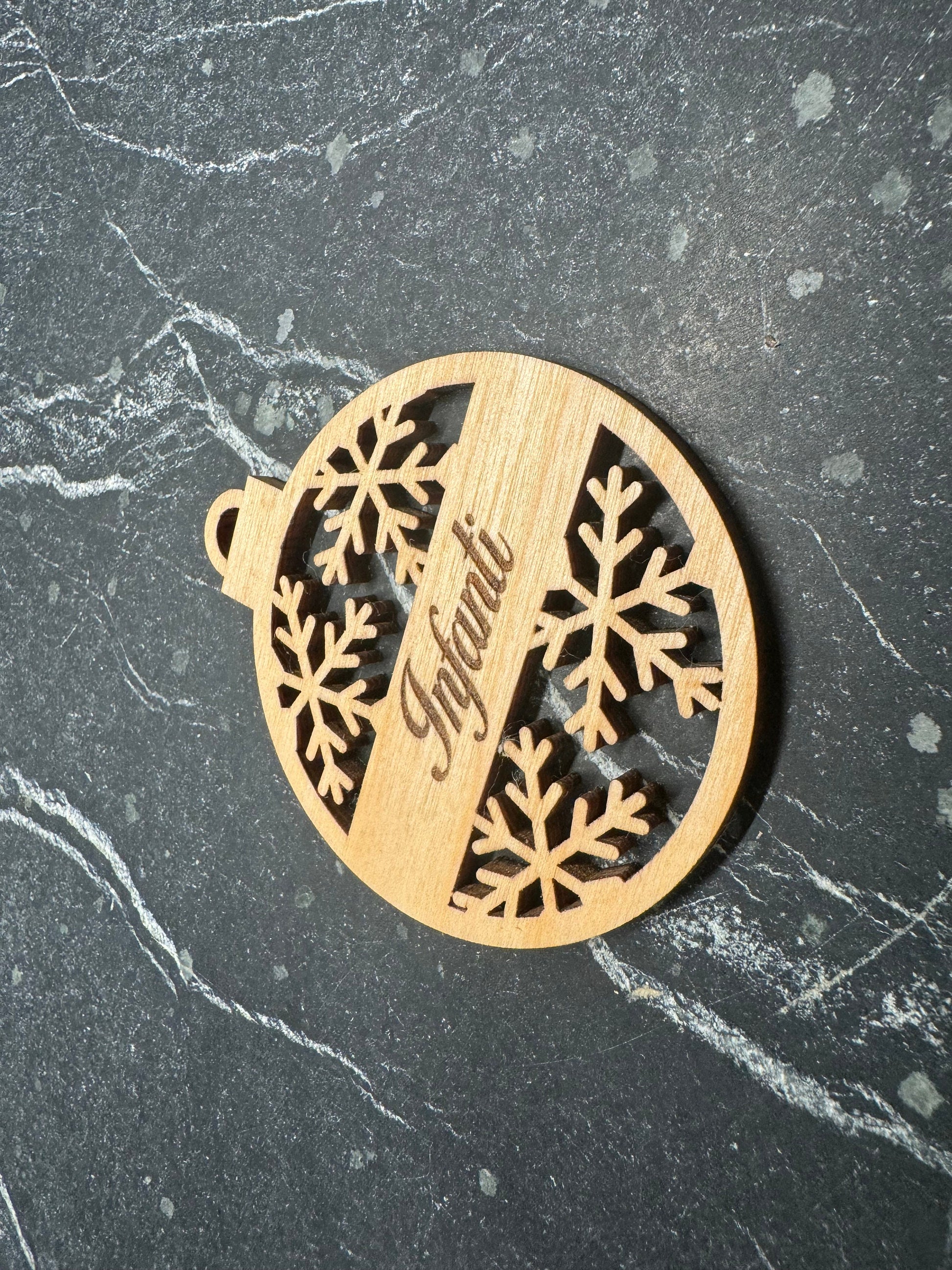 Engraved Family Christmas Ornament