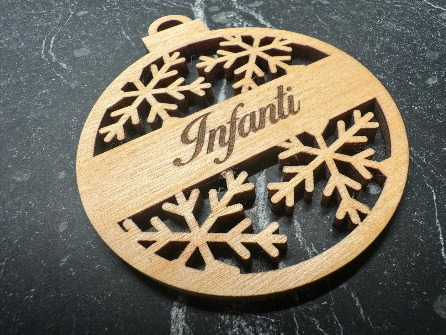 Engraved Family Christmas Ornament