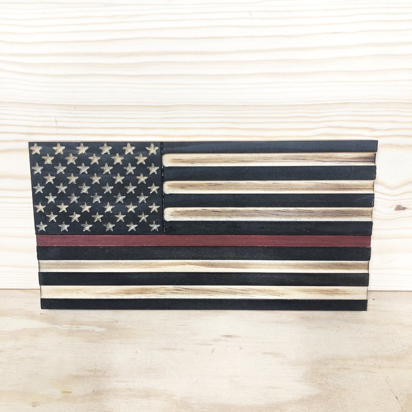 Thin Red Line Bookshelf Flag