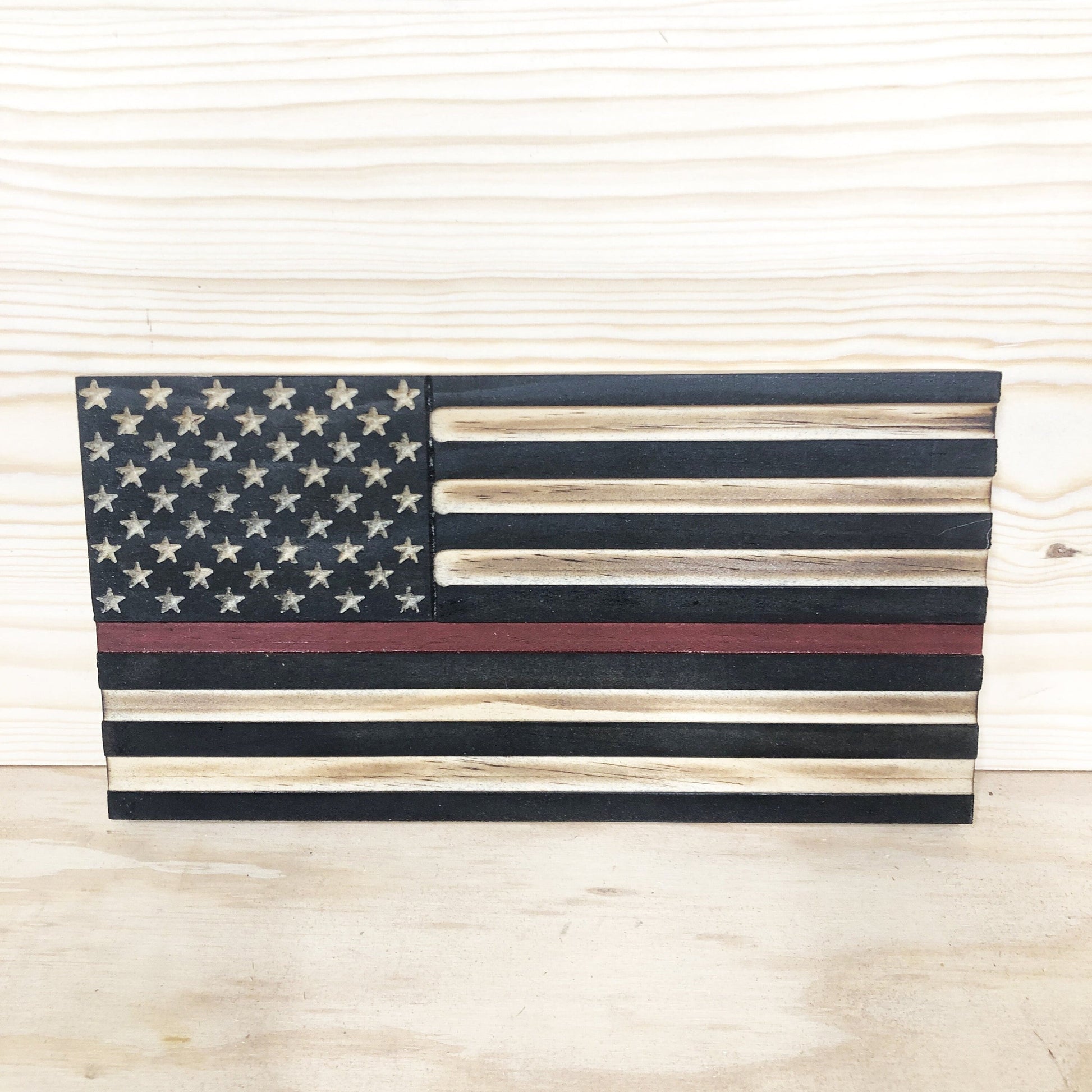 Thin Red Line Bookshelf Flag