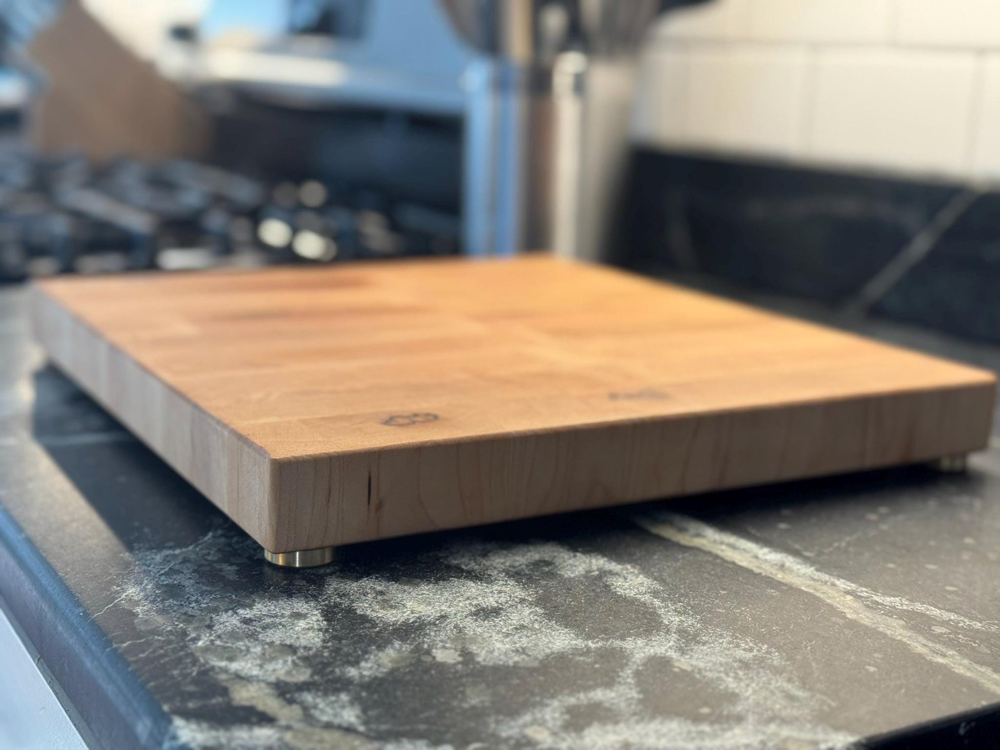 Rustic Maple End Grain Cutting Board – Farmhouse Style | “Country Kitchen” Butcher Block | Handmade Wood Cutting Board