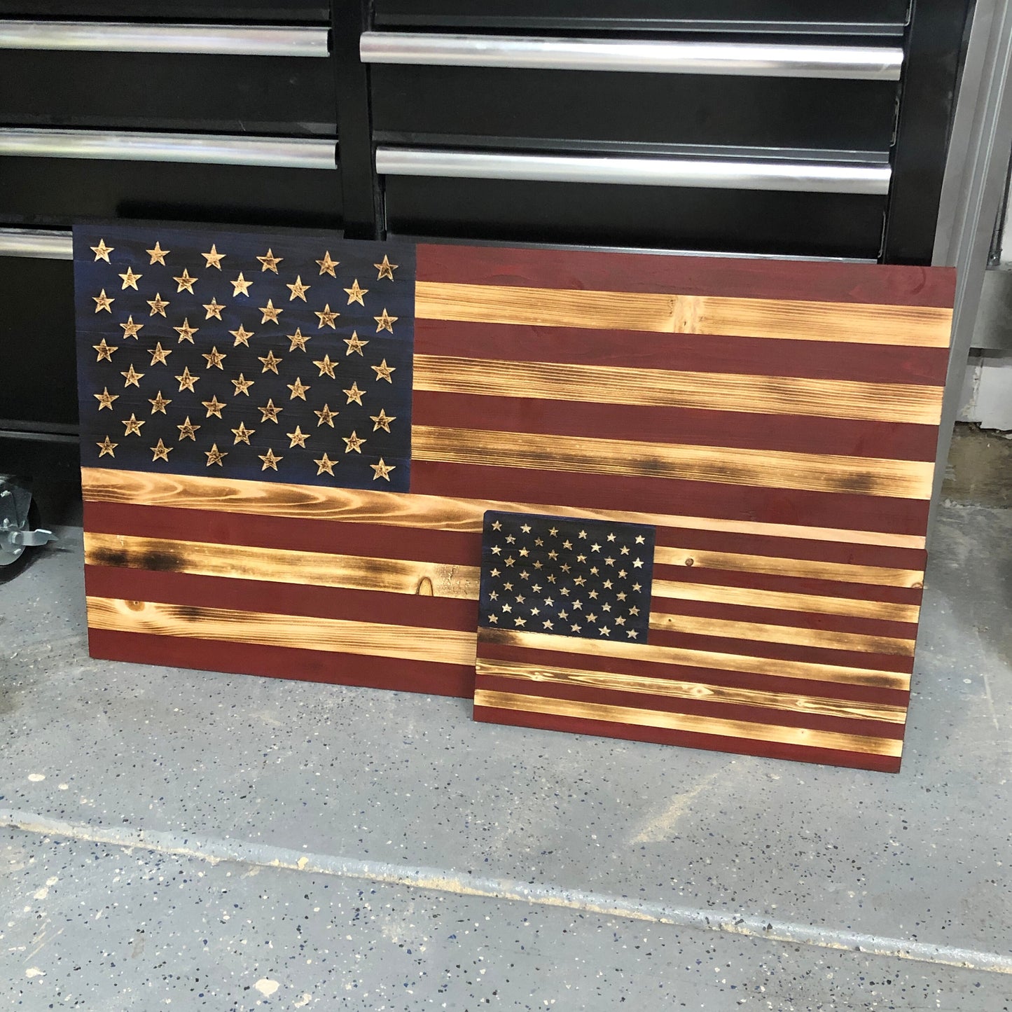 Wooden American Flag (17.5” x 9”) Small