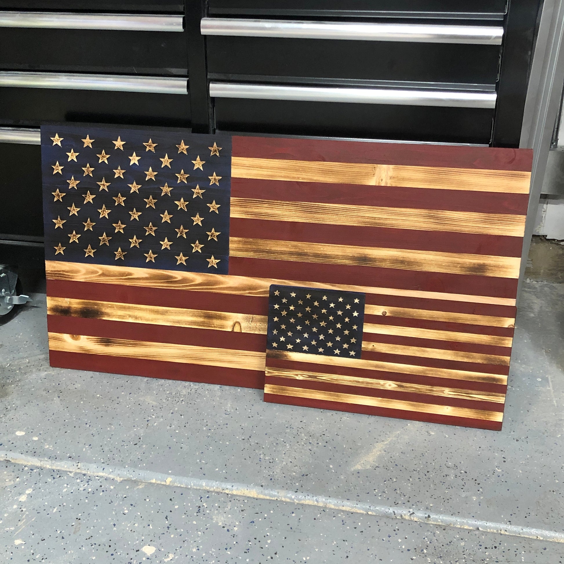 Wooden American Flag (17.5” x 9”) Small