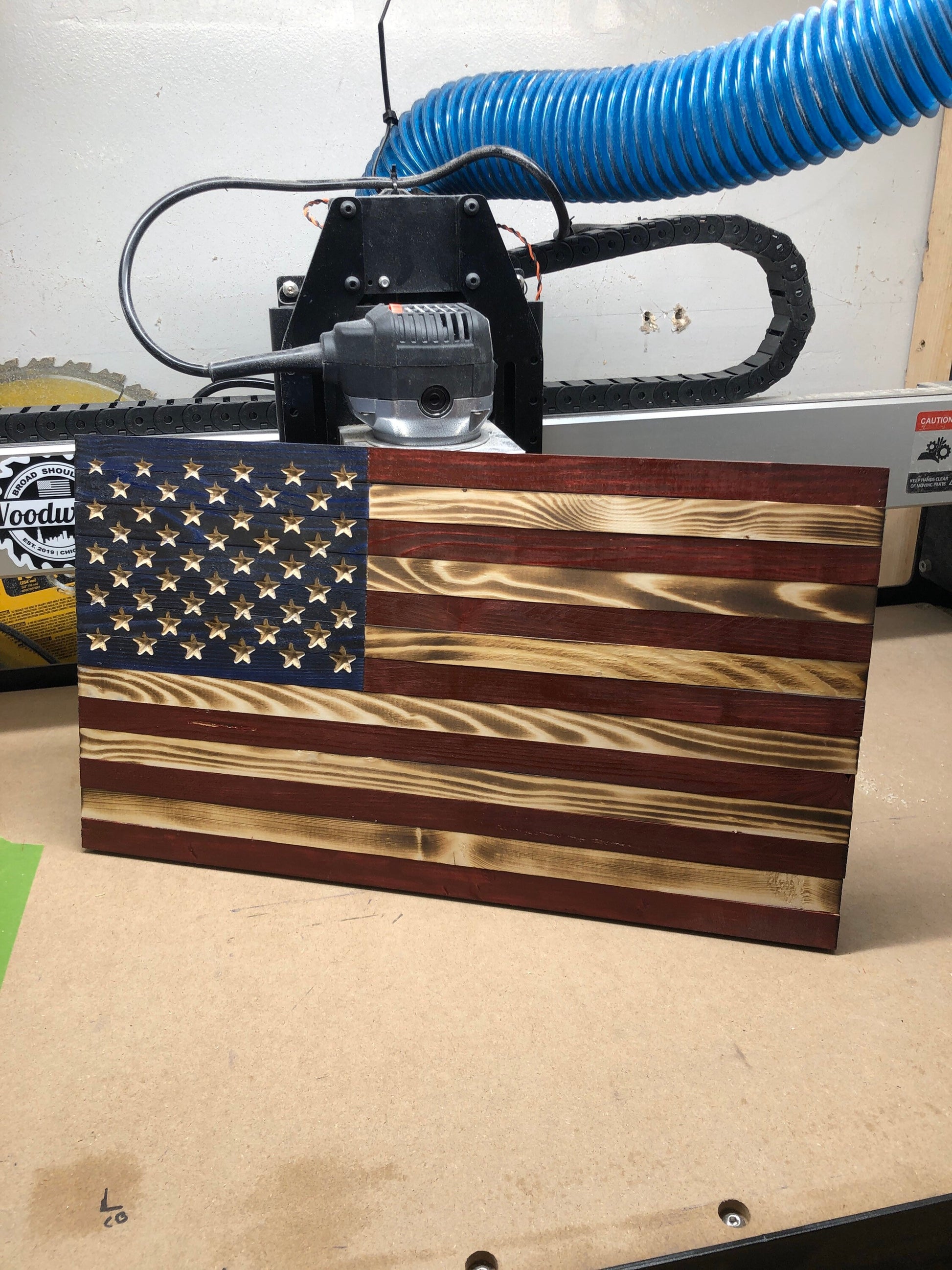 Wooden American Flag (17.5” x 9”) Small