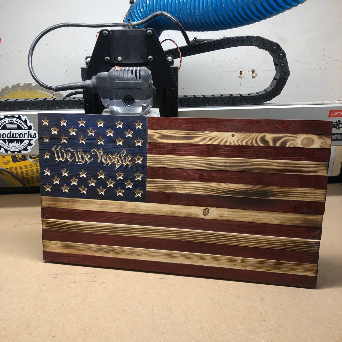 We The People - American Flag - Broad Shoulders Woodworks