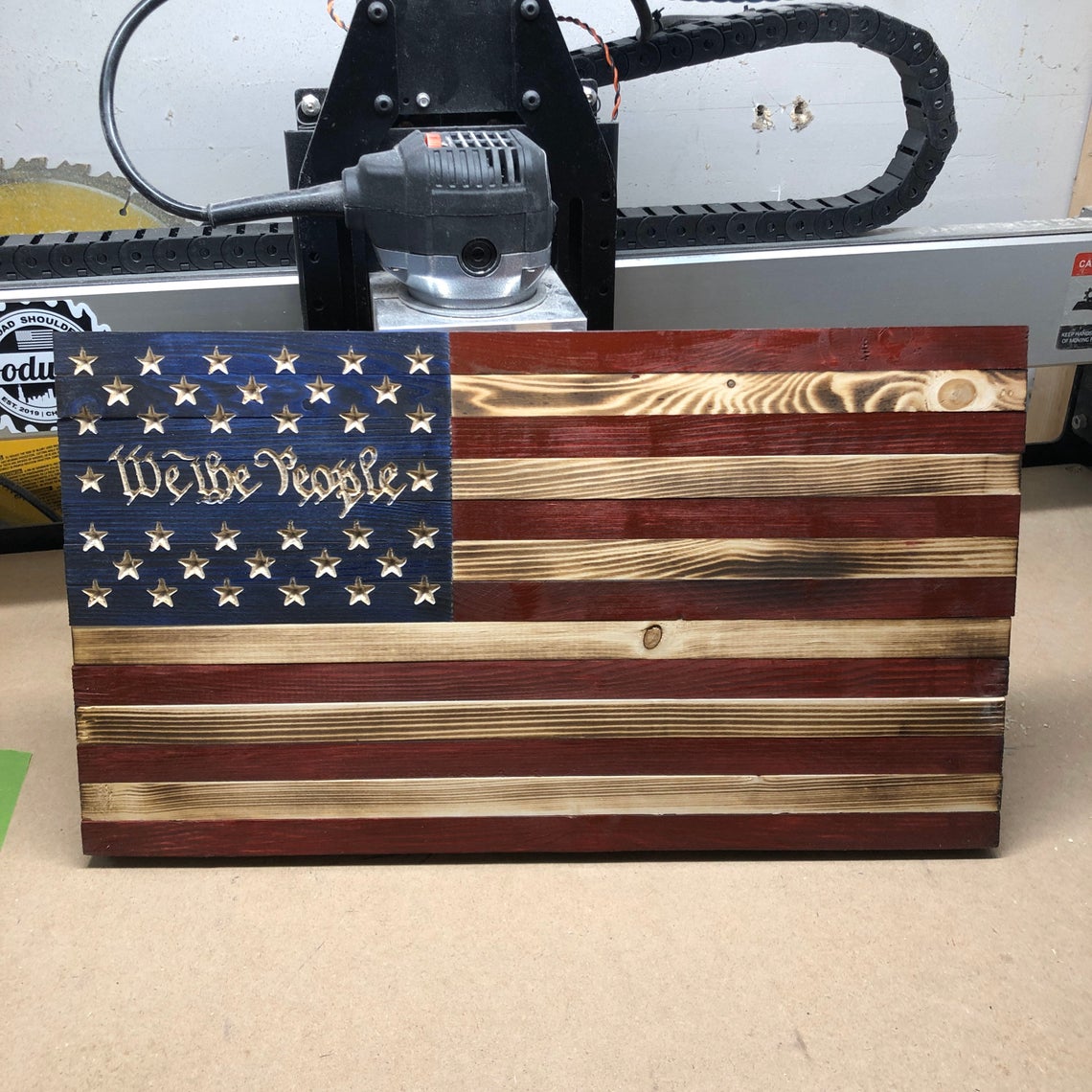 We The People - American Flag - Broad Shoulders Woodworks