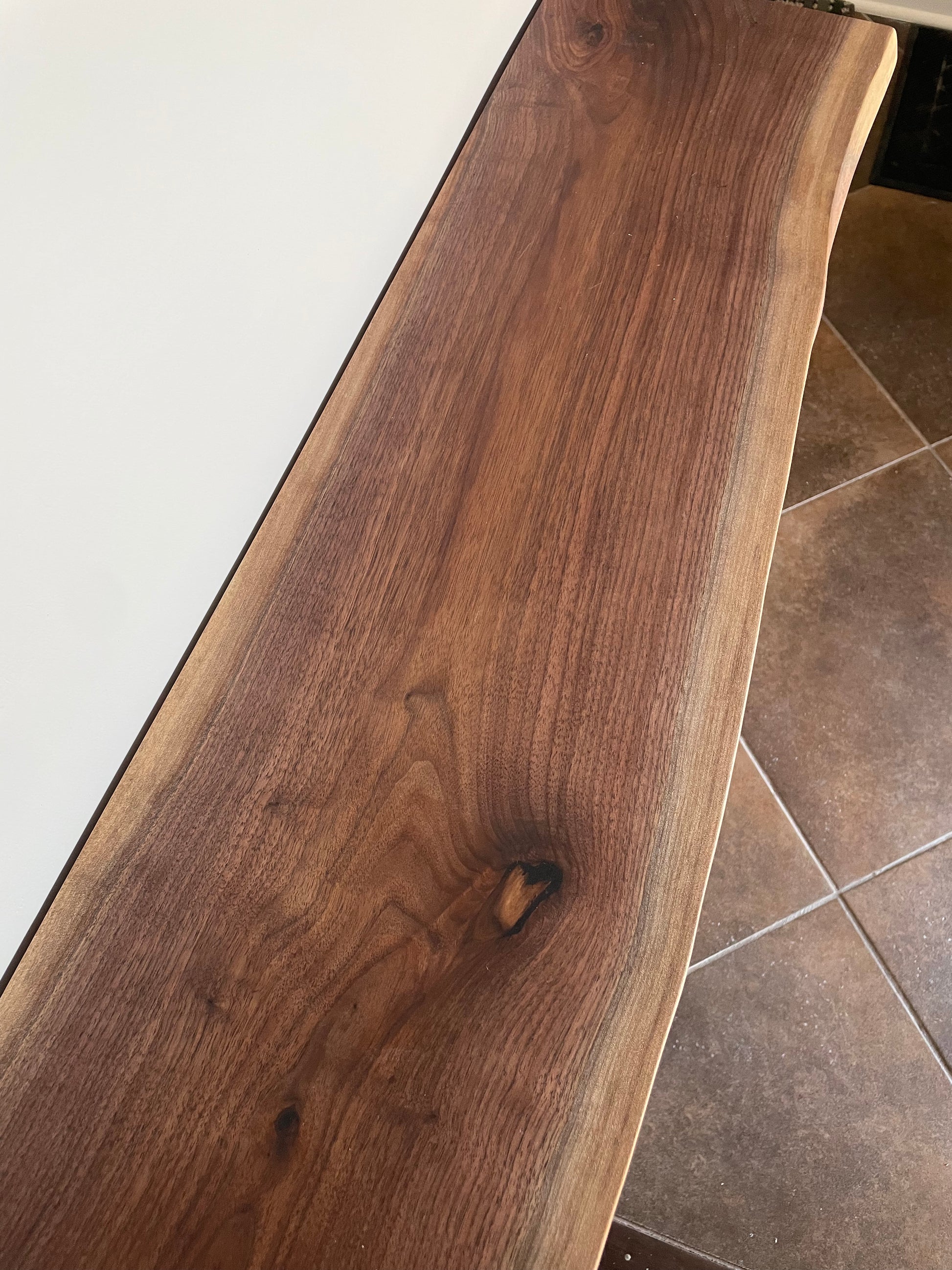 Walnut Entryway Table - Broad Shoulders Woodworks