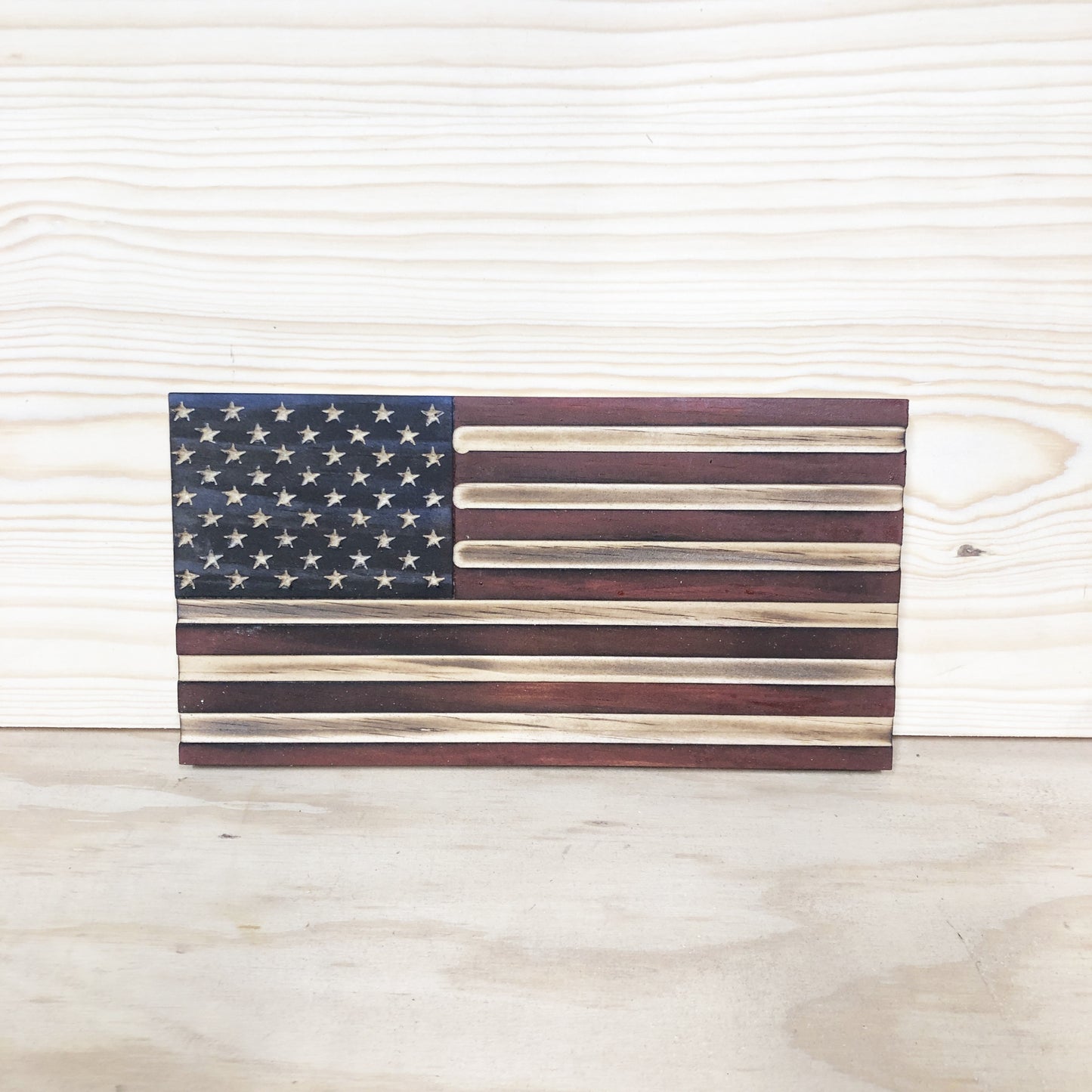 Old Glory Bookshelf Flag - Broad Shoulders Woodworks