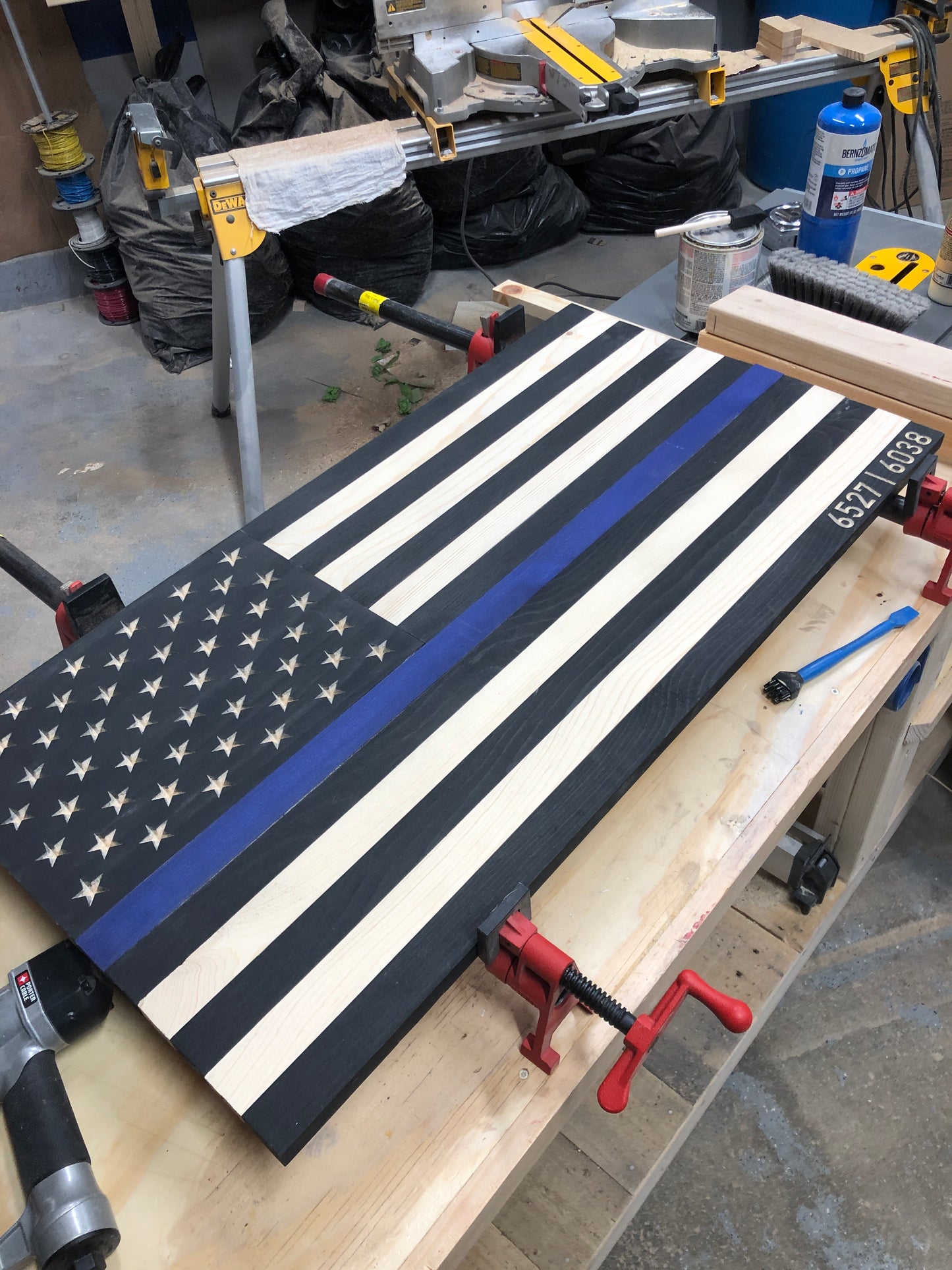 Thin Blue Line - Broad Shoulders Woodworks