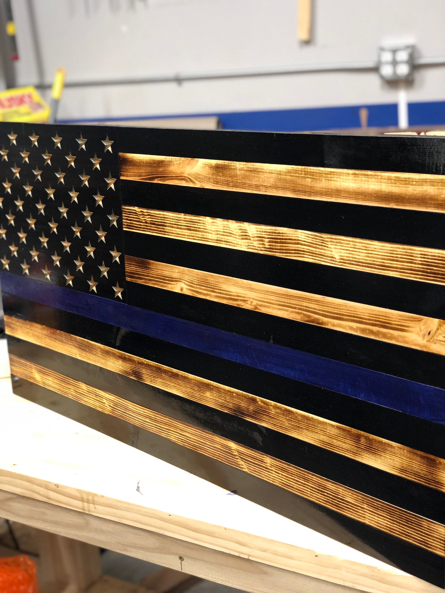 Thin Blue Line - Broad Shoulders Woodworks